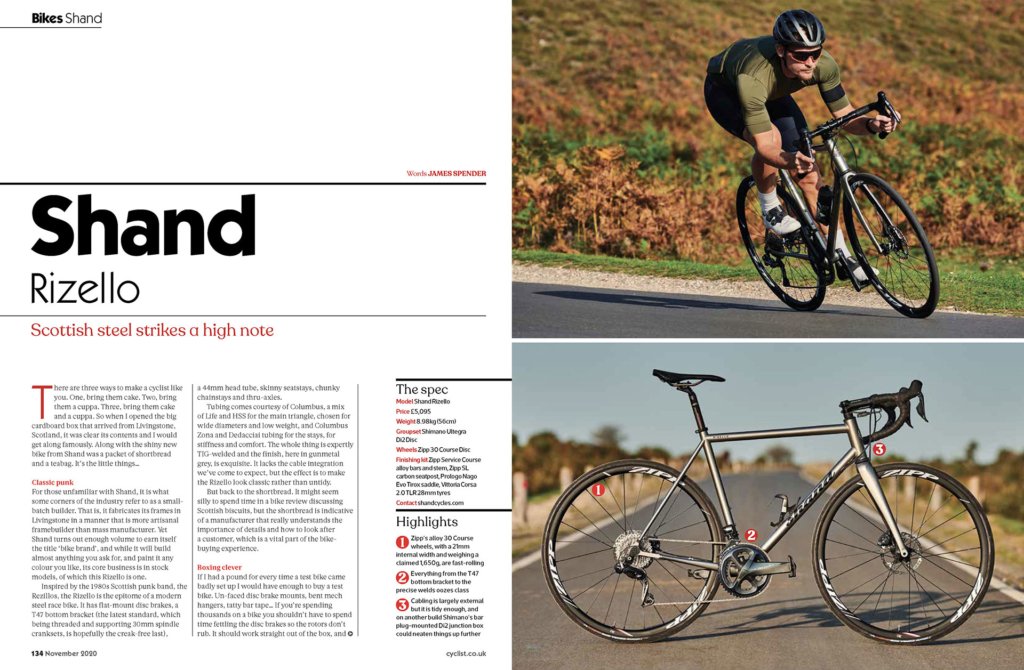 Cyclist Magazine's review of the Shand Rizello